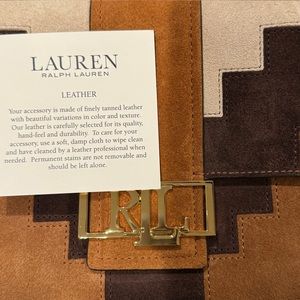 Ralph Lauren suede leather purse